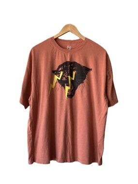 Philadelphia Print Works Black Panther Lightning Bolt Graphic Tee Women's M Boxy